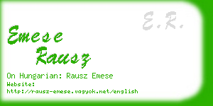 emese rausz business card